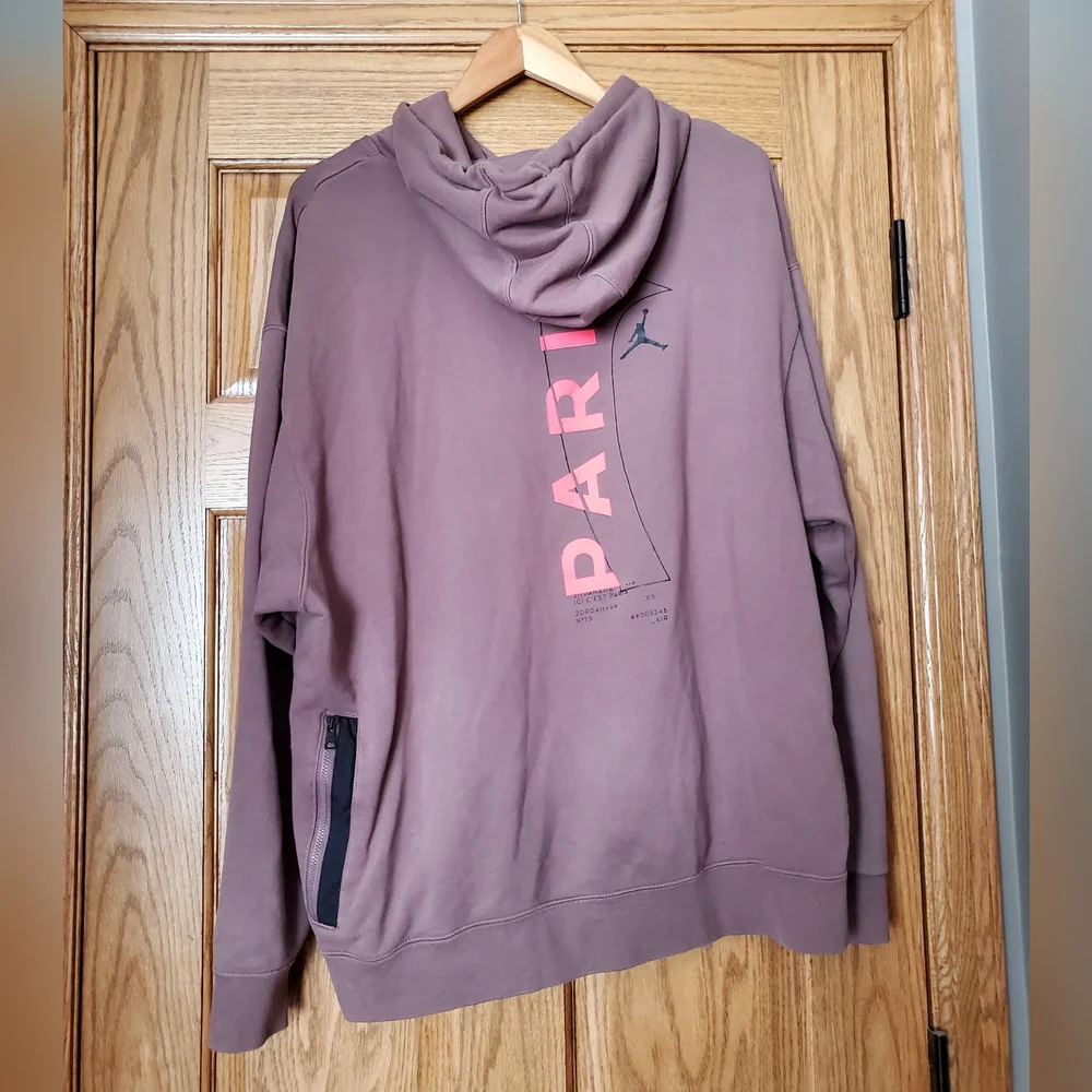 XXL NIKE Men's Air Jordan PSG Hoodie Plum/Purple. - Picture 2 of 7
